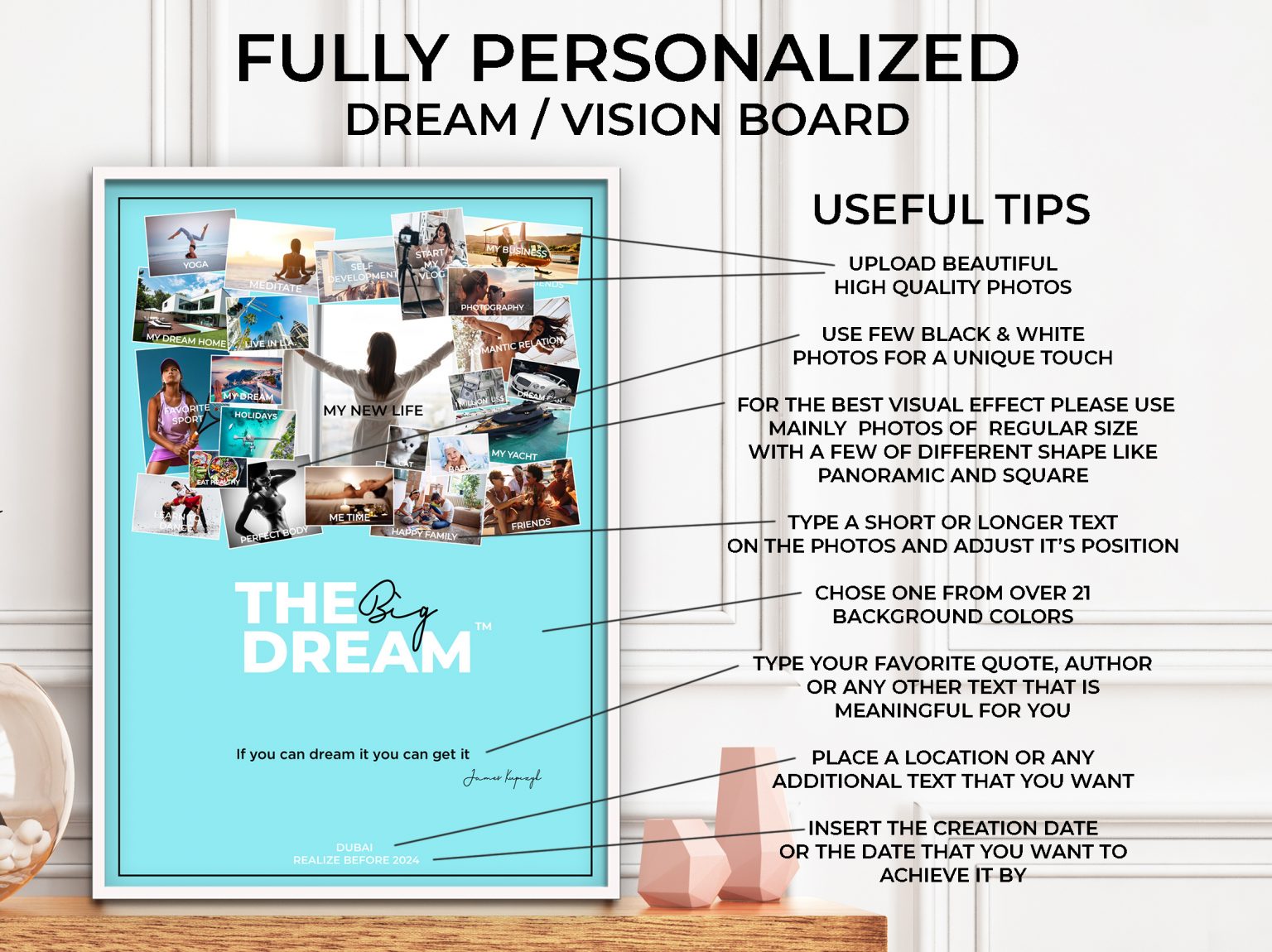 Home Page | TheBigDream™ A Vision/Dream Board Template Generator